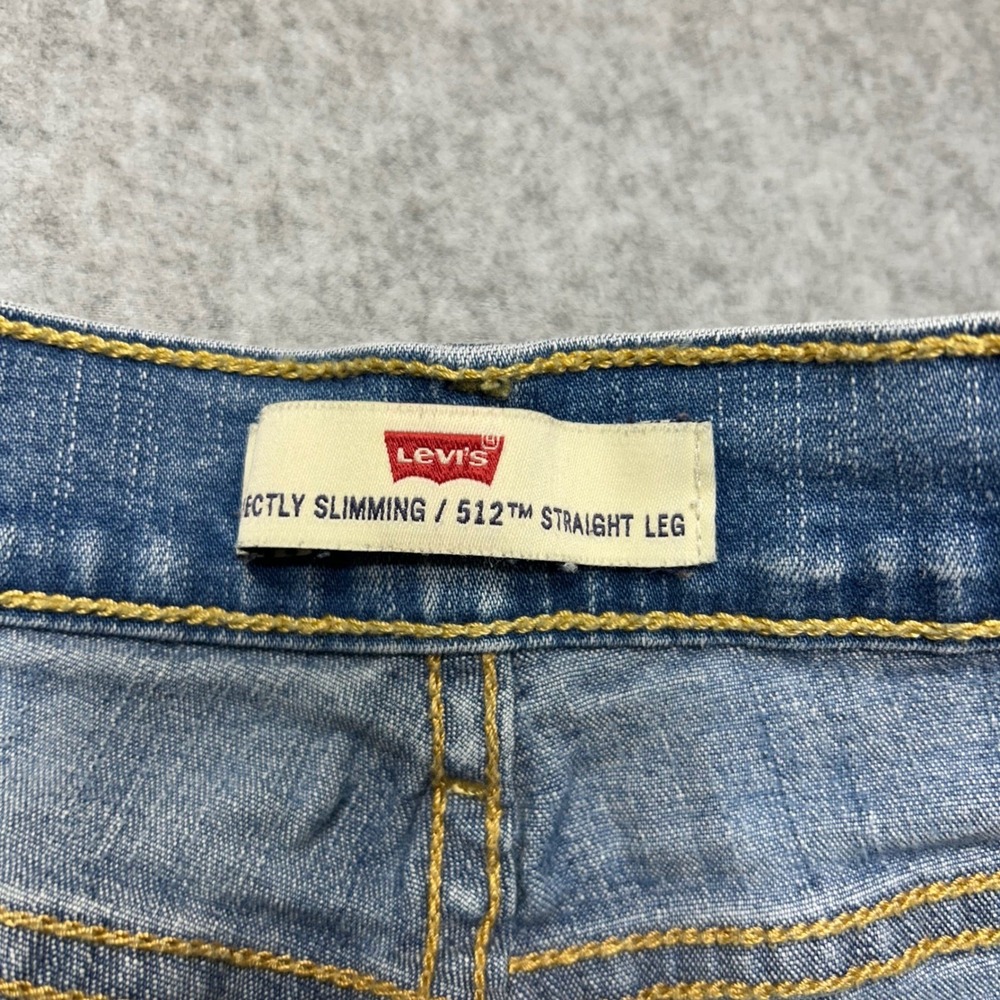 Levi's Jeans 512 Perfectly Slimming Womens 10M Blue Straight Leg Stretch Denim - Picture 8 of 14